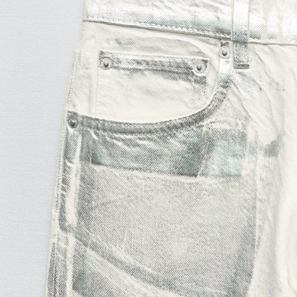ZARA METALLIC JEANS - Picture 2 of 6